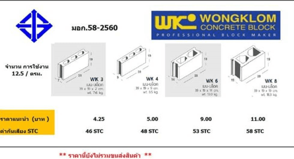 ค่าการกันเสียง STC คอนกรีตบล็อก วงกลม